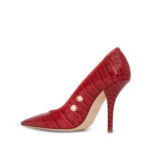 Burberry Aubri 100 Croc-Embossed Leather Pumps size 37